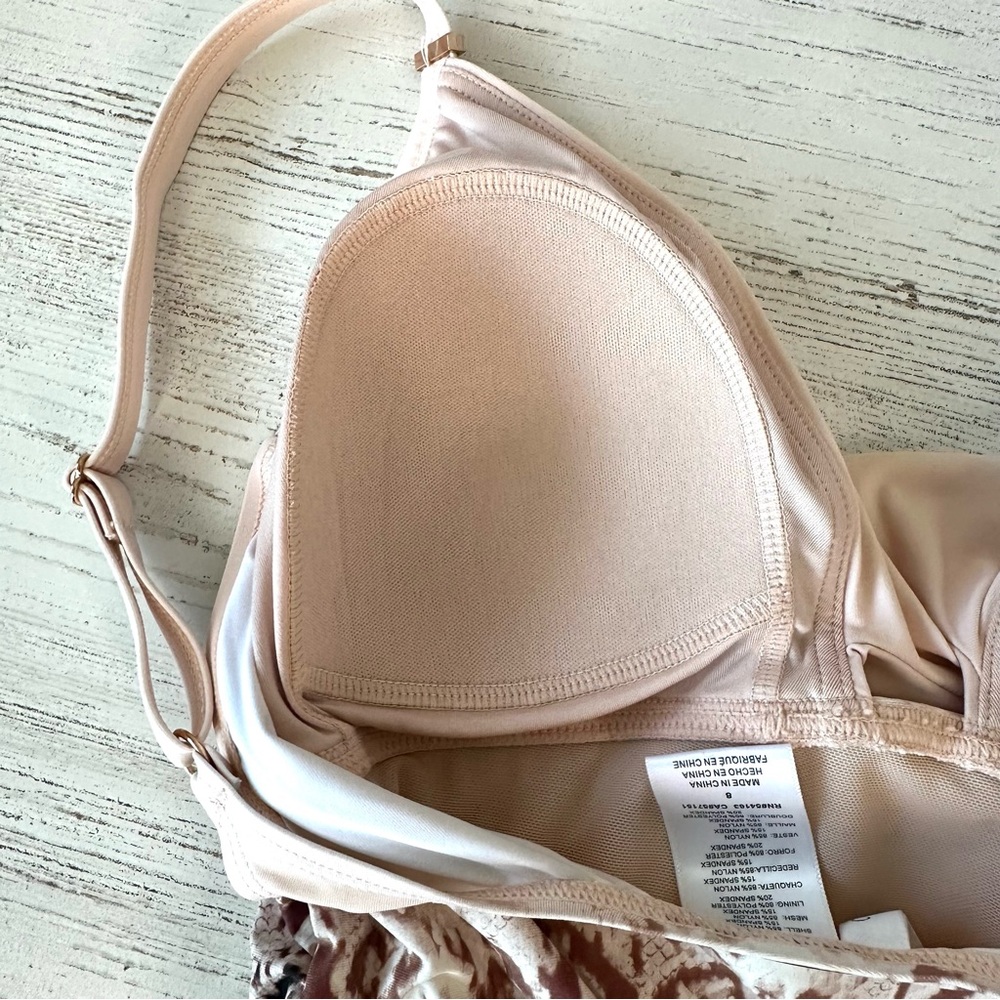 CALVIN KLEIN Snakeskin Python Ombré Wrap One Piece Swimsuit 8 - Picture 11 of 13
